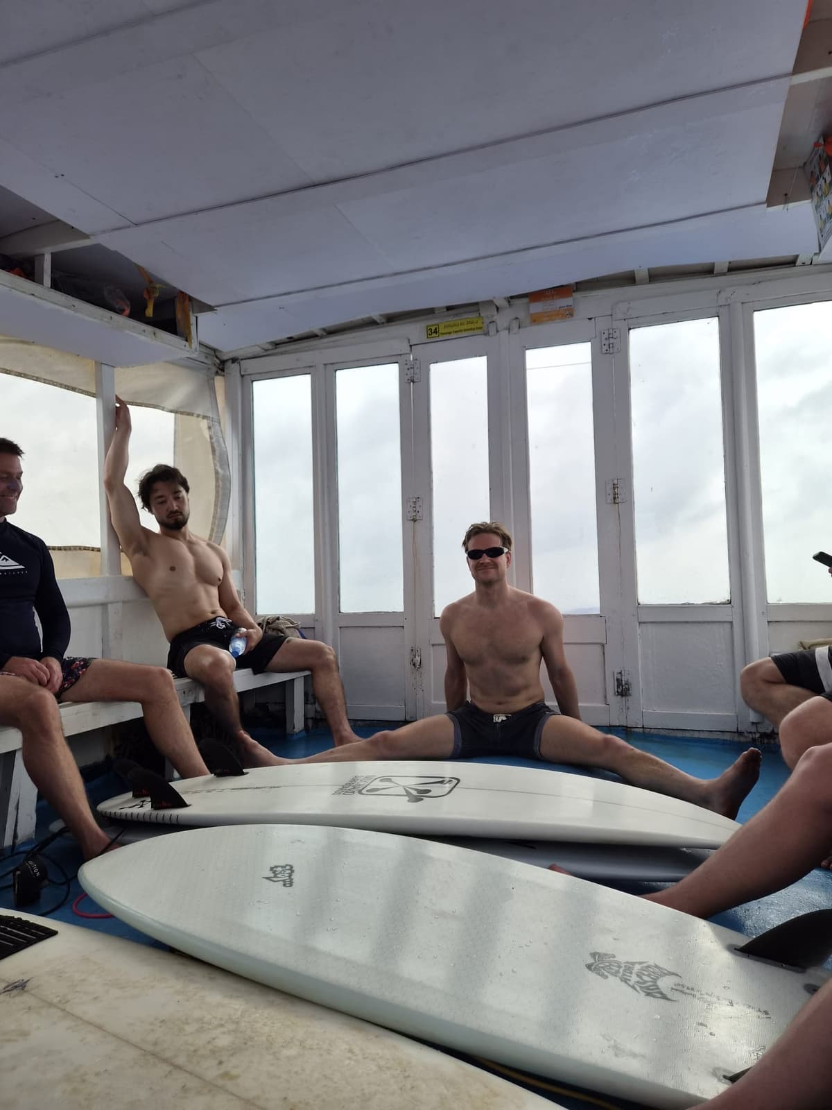 Boards down, nowhere to be, open water ahead